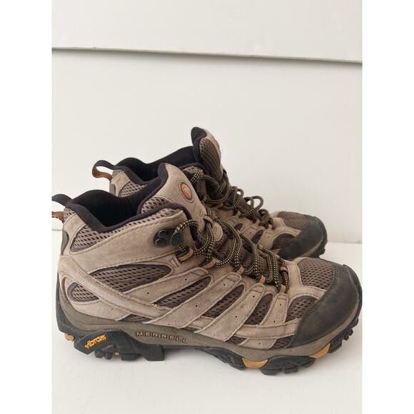 Merrell Other - Merrell Moab 2 Mid Hiking Boots Men 9 Walnut Gray Vibram Waterproof JO6045